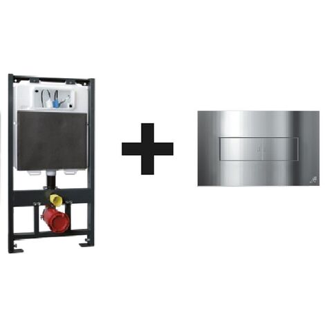Kit completo di cassetta incasso Idealite e placca cromo per wc