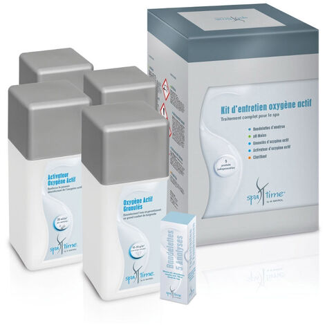 kit completo di prodotti per il trattamento con ossigeno attivo - kit spa oxygene actif - bayrol