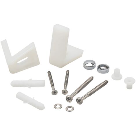 Kit completo di viti e staffe di fissaggio per sanitari a pavimento standard confezione 1
