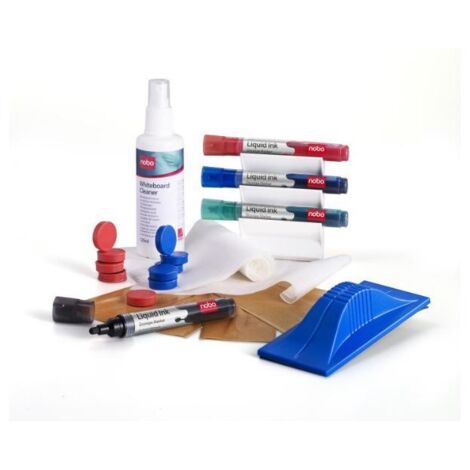 Kit Completo Nobo per Lavagna Bianca con Accessori e Manuale d'Uso