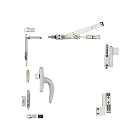 Kit completo oscilobatiente Galicube 1V FAPIM con falleba Nefer midi - Estancia corta 402 a 750 mm - Gris 9006 - 1330AA-G5