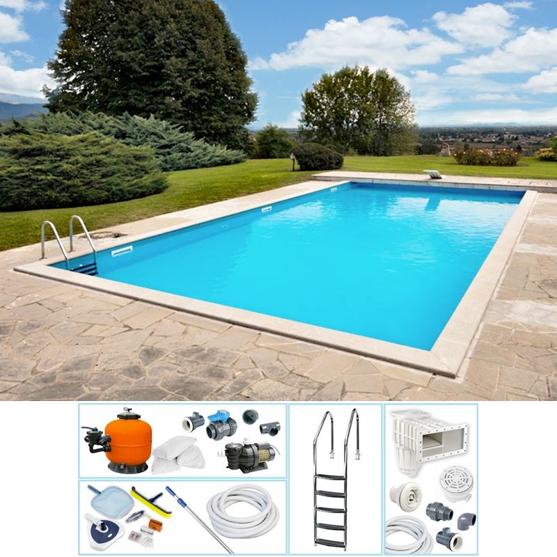 Kit Componenti Per Piscina In Cemento Armato Arizona 800 X 400 H150 M