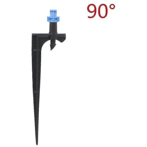 Kit comprenant 100 jeux de diffuseurs de brume cloués, des buses de carburateur à 90/180/360 degrés, une tige de support dentelée de 10,5/14 cm et un outil d'irrigation.