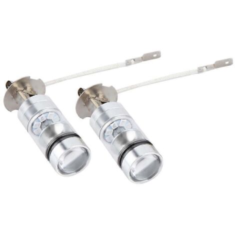 Kit comprenant 2 ampoules LED H3 bleues 6000K 100W pour feux antibrouillard et feux auxiliaires de voiture. - AquaForge