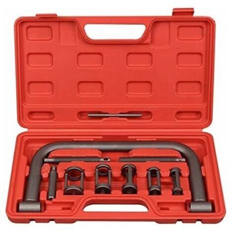Kit compresor de muelles de válvula Vie de 10 piezas, con abrazadera de compresión de muelles/adaptadores/tornillos de extensión/barra de compresión para motor de coche/minivan/ATV/motocicleta