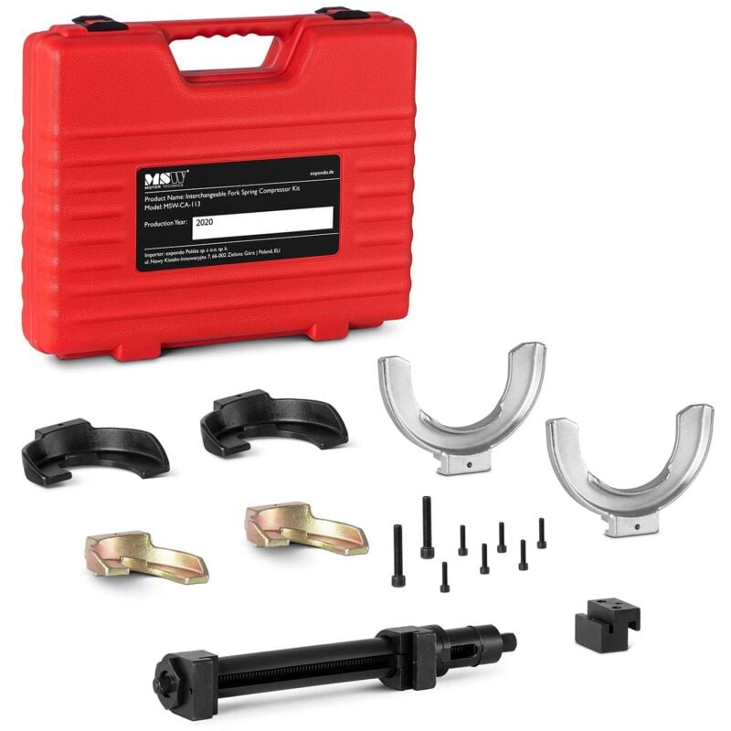 MSW - Kit Compresseur De Ressorts D'Amortisseurs Mc Pherson Comprime Ressort 80-195 mm