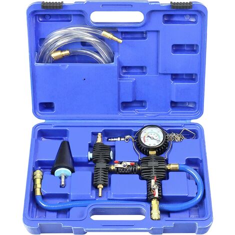 Kit comprobador de circuito de refrigeracion y vacio para purgar y llenar circuito de refrigeracion de coche