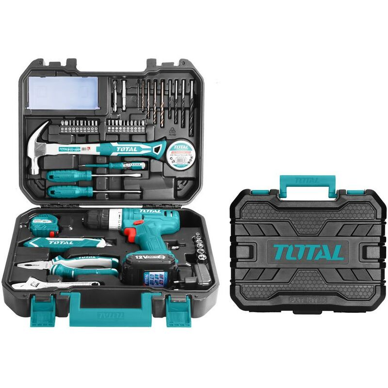 Image of Total - Kit con Trapano Avvitatore e 127 Accessori