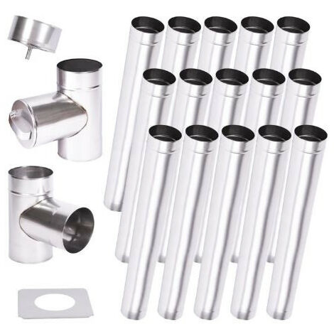 Kit conduit cheminée simple paroi de 15 m Ø 100/120/130/150/160/180/200 mm - 160 mm