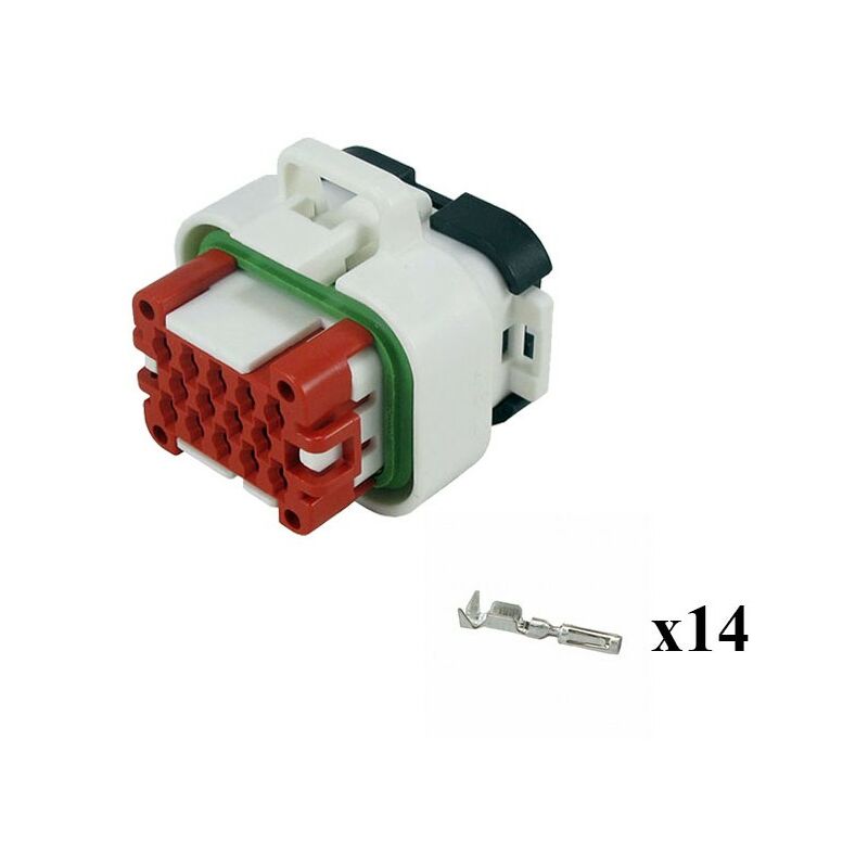 

Kit Conector Ampseal Macho 14 Vías blanco