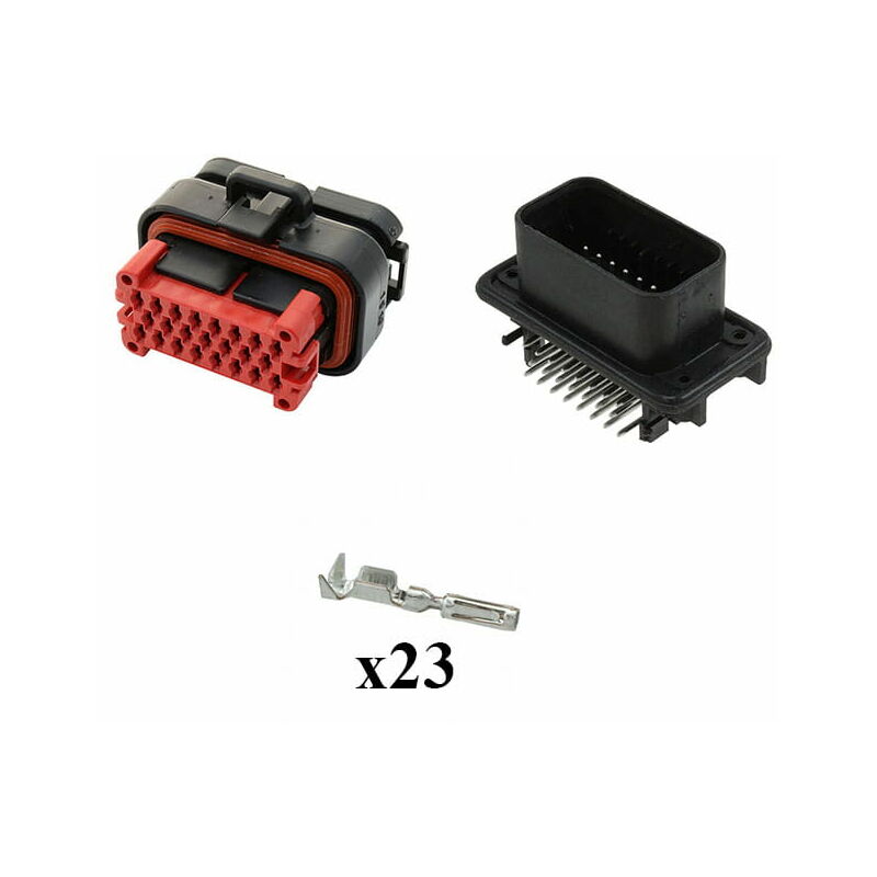 

Kit Conector Ampseal Macho 23 Vías negro PCB 90°