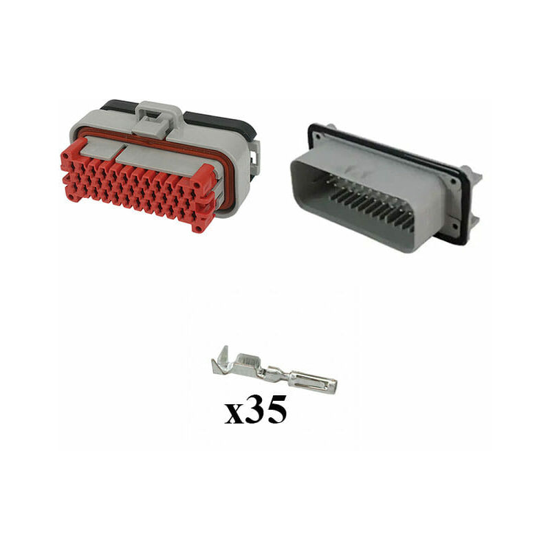 

Kit Conector Ampseal Macho 35 Vías gris PCB 90°