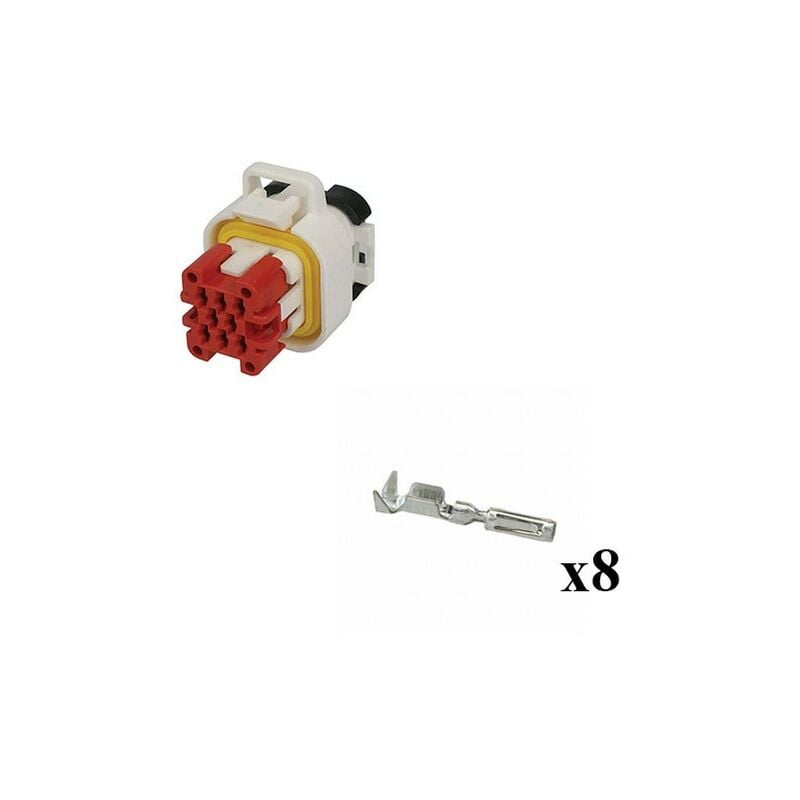 

Kit Conector Ampseal Macho 8 Vías blanco