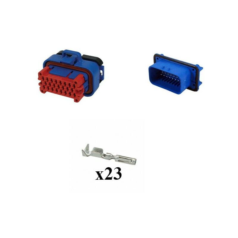 

Kit Conector Ampseal Macho Hembra 23 Vías azul PCB 90°