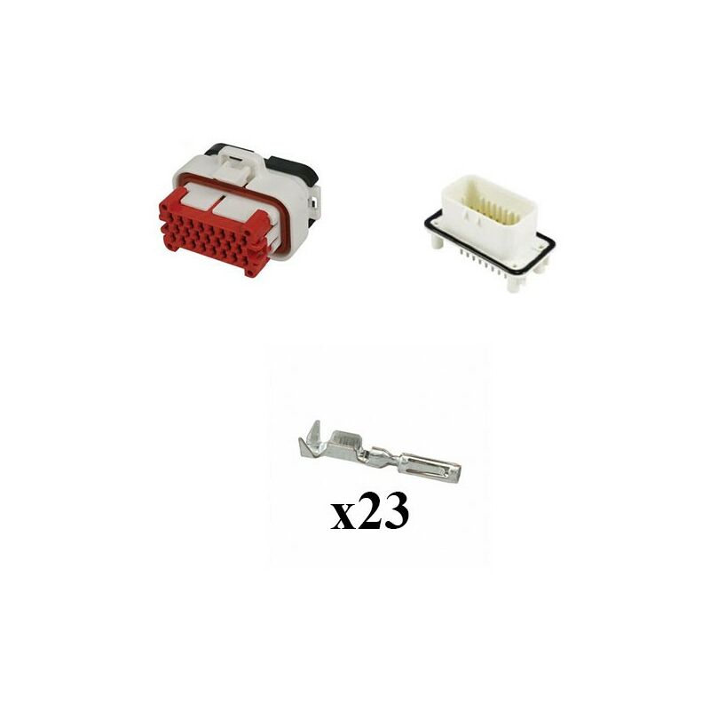 

Kit Conector Ampseal Macho Hembra 23 Vías blanco PCB