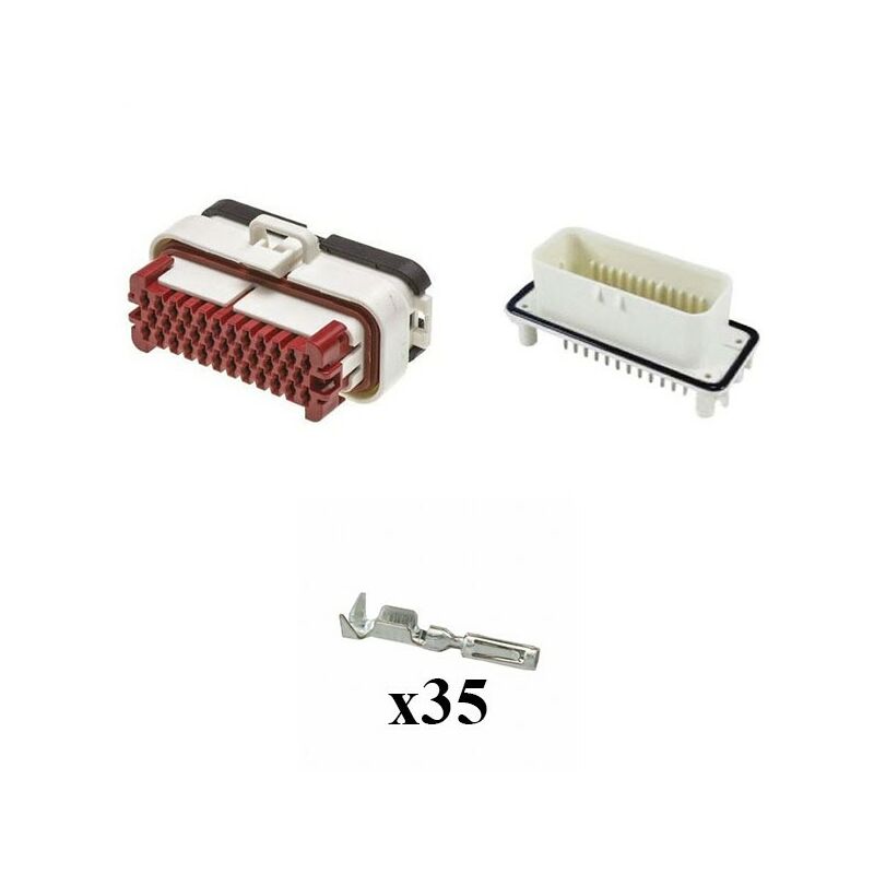 

Kit Conector Ampseal Macho Hembra 35 Vías blanco PCB