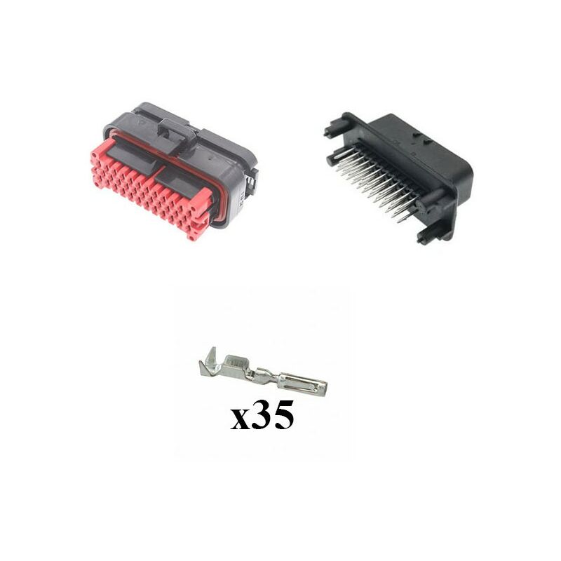 

Kit Conector Ampseal Macho Hembra 35 Vías negro PCB