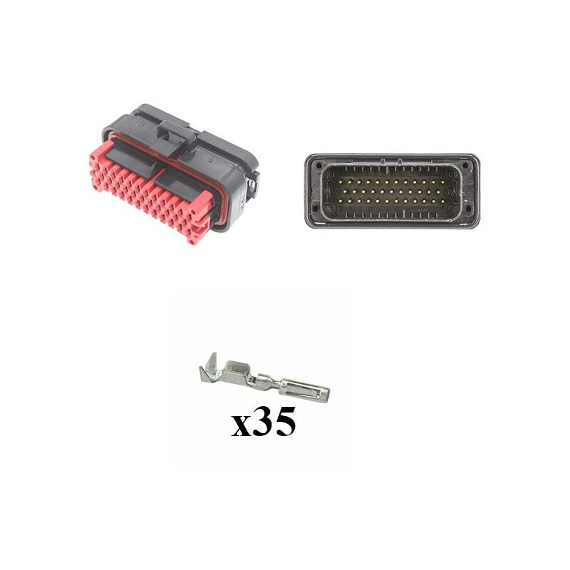 

Kit Conector Ampseal Macho Hembra 35 Vías negro PCB con terminales dorados