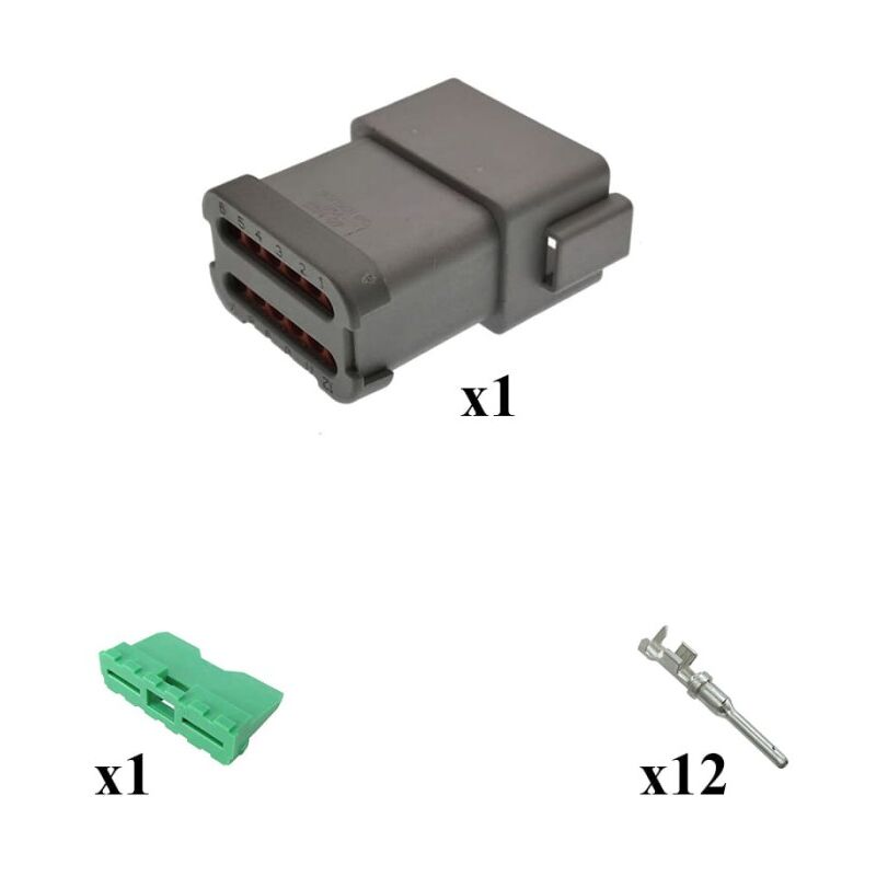 

Kit Conector DT series Hembra 12 Vías