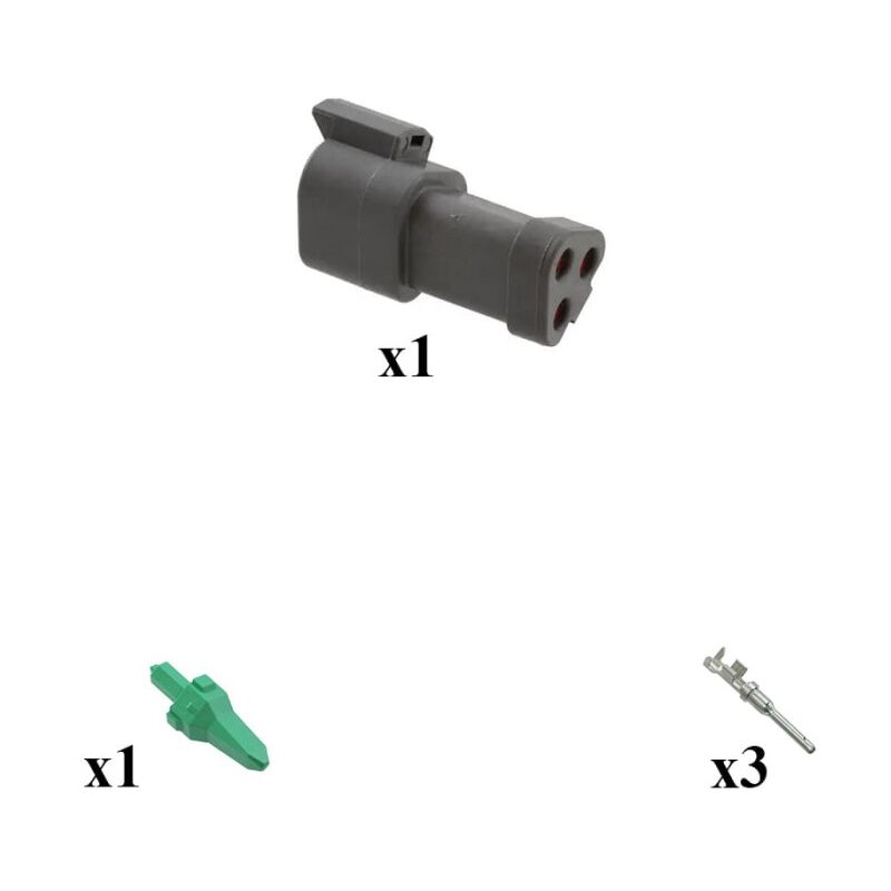 

Kit Conector DT series Hembra 3 Vías P006
