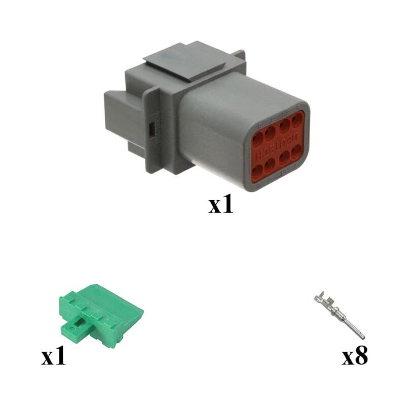 

Kit Conector DT series Hembra 8 Vías C015