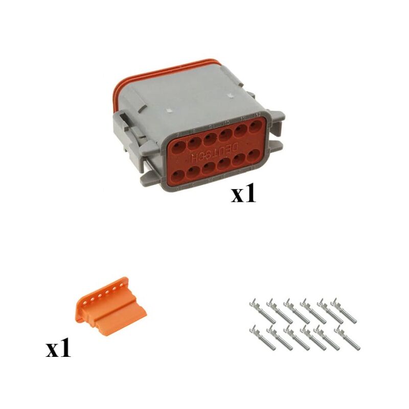 

Kit Conector DT series Macho 12 Vías