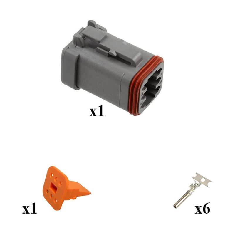

Kit Conector DT series Macho 6 Vías