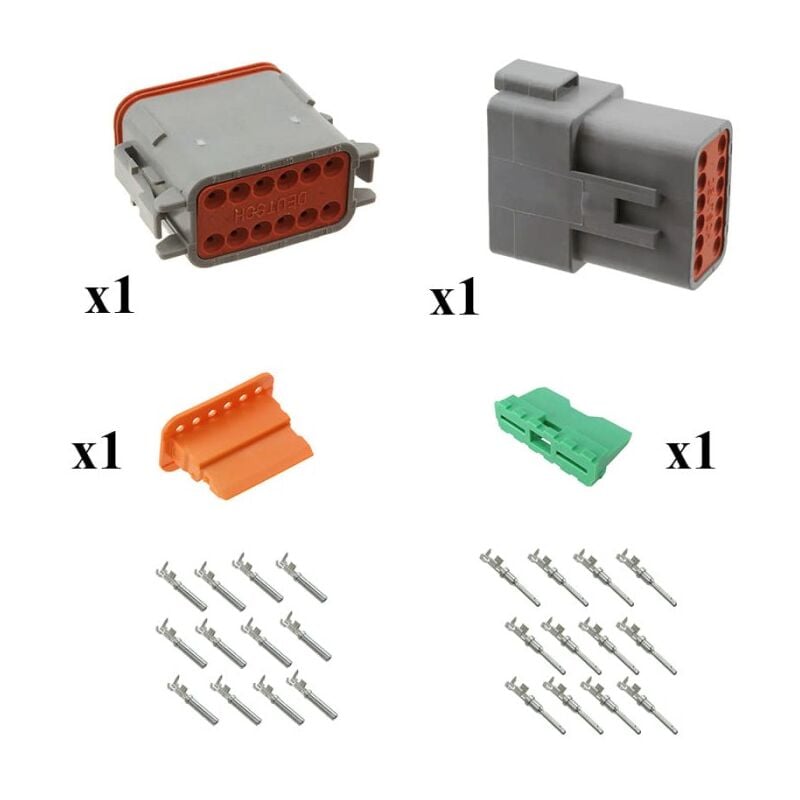 

Kit Conector DT series Macho Hembra 12 Vías