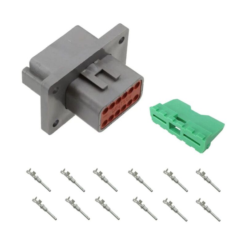 

Kit Conector DT series Macho Hembra 12 Vías desde el panel