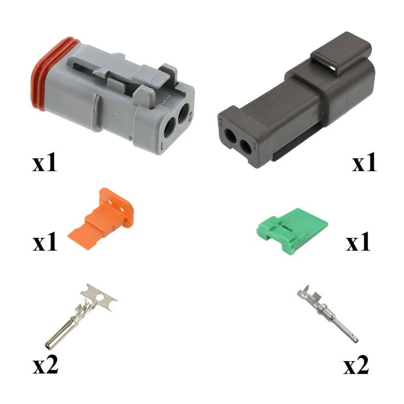 

Deutsch - Kit Conector DT series Macho Hembra 2 Vías