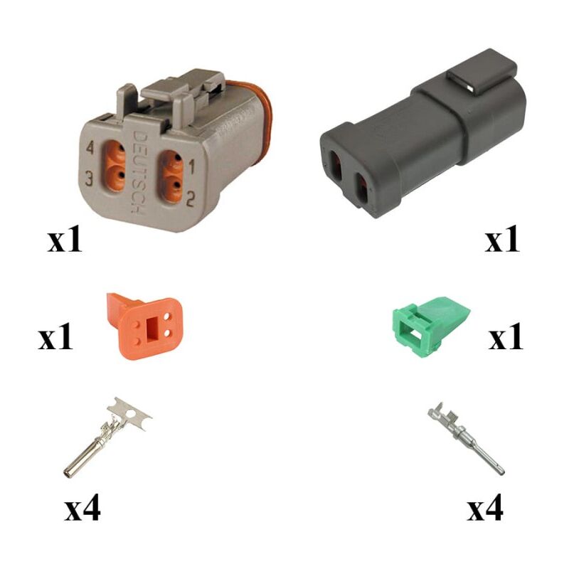 

Kit Conector DT series Macho Hembra 4 Vías