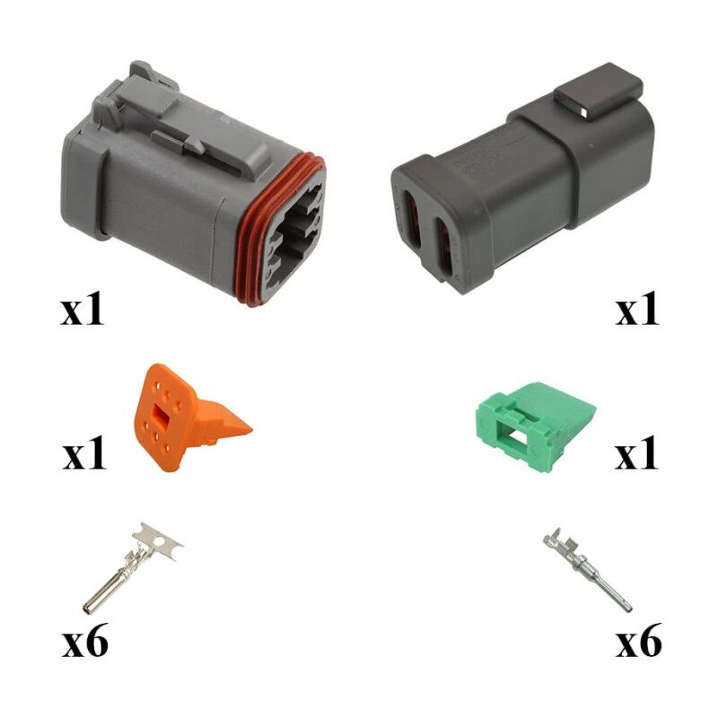 

Kit Conector DT series Macho Hembra 6 Vías