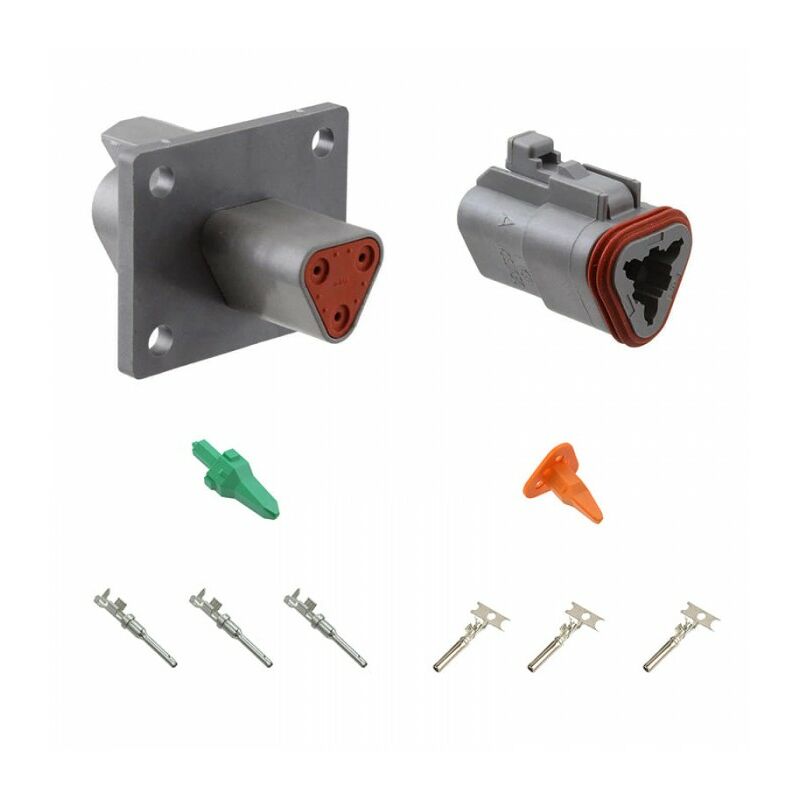 

Kit Conector DT series Macho-Macho Hembra desde el panel 3 Vías