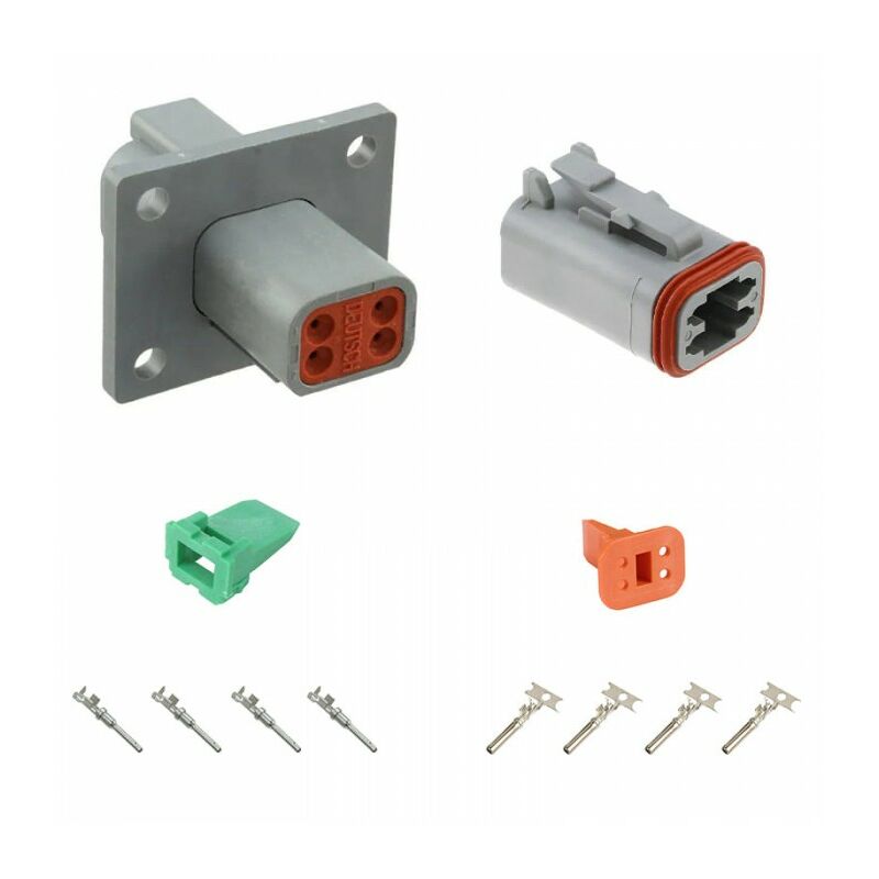 

Kit Conector DT series Macho-Macho Hembra desde el panel 4 Vías