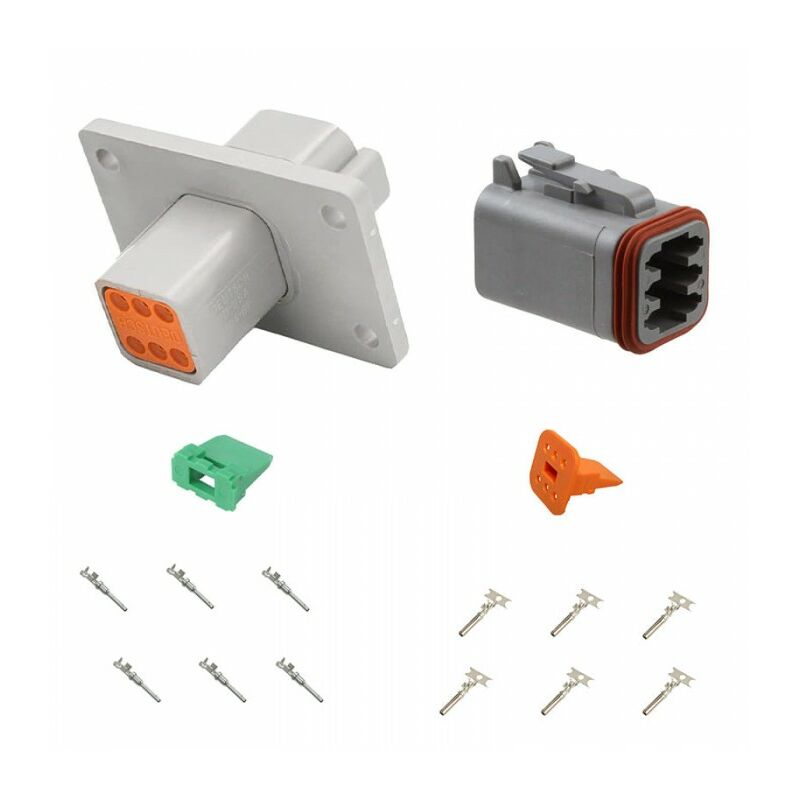 

Kit Conector DT series Macho-Macho Hembra desde el panel 6 Vías