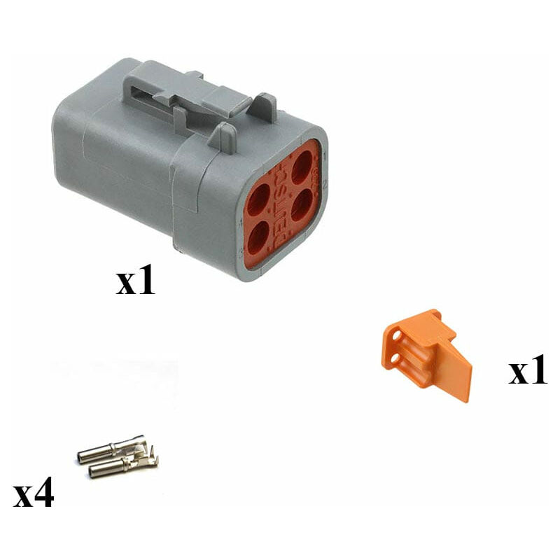 

Deutsch - Kit Conector DTP series Macho 4 Vías