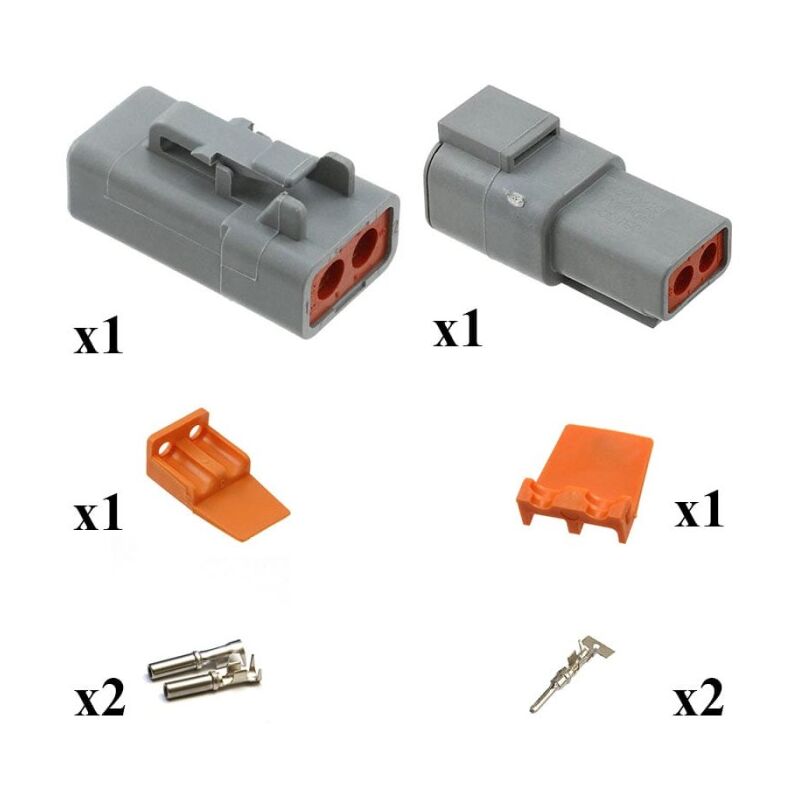 

Kit Conector DTP series Macho Hembra 2 Vías
