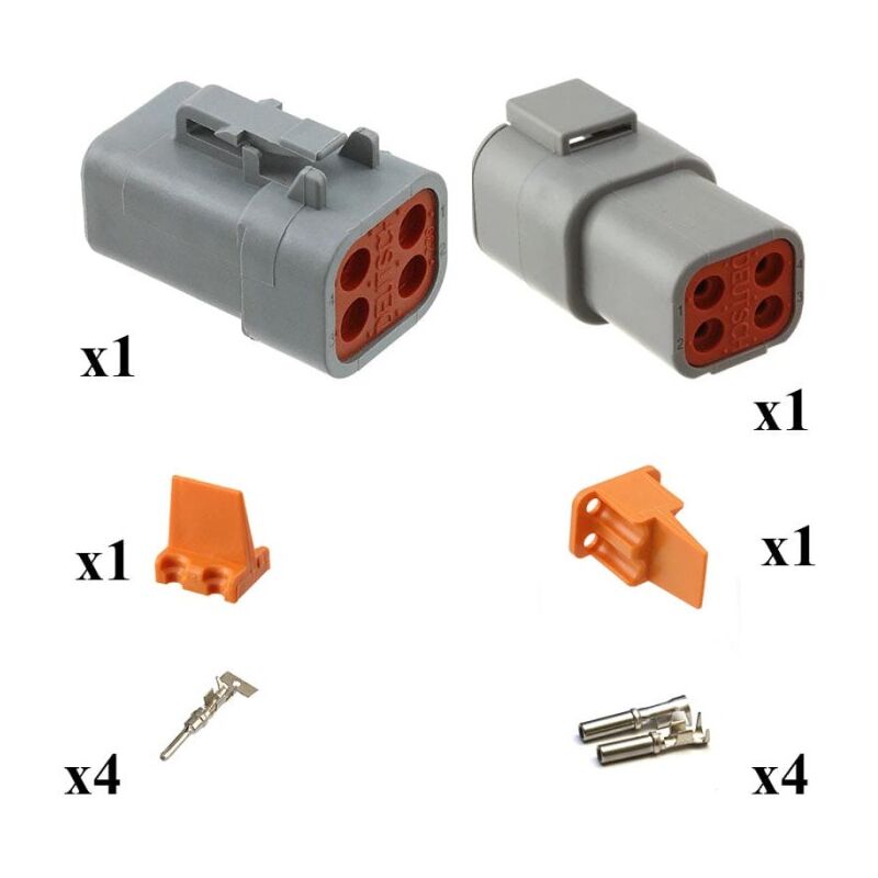 

Kit Conector DTP series Macho Hembra 4 Vías