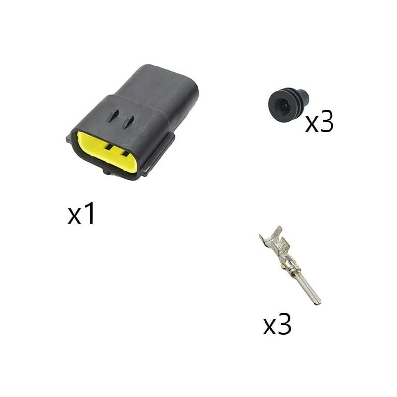 

Te/connectivity - Kit Conector Econoseal J-Mark II hembra 3 Vías