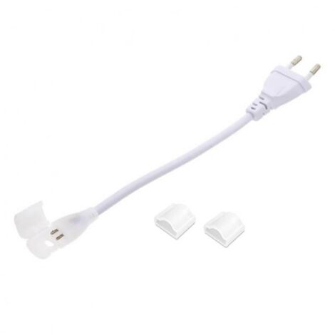Kit Conector EU Plug tira LED 220V SMD2835 DUAL + Tapas