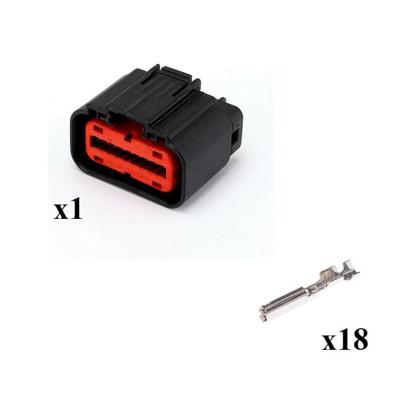 

Kit Conector G.64 series Macho 18 Vías negro