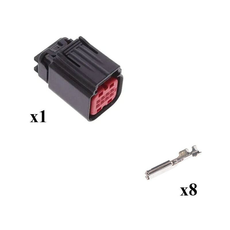 

Kit Conector G.64 series Macho 2x4 Vías negro