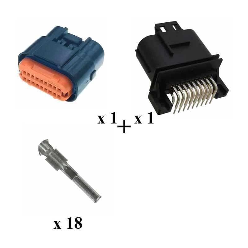 

Kit Conector JAE MX23A Macho 18 Vías PCB