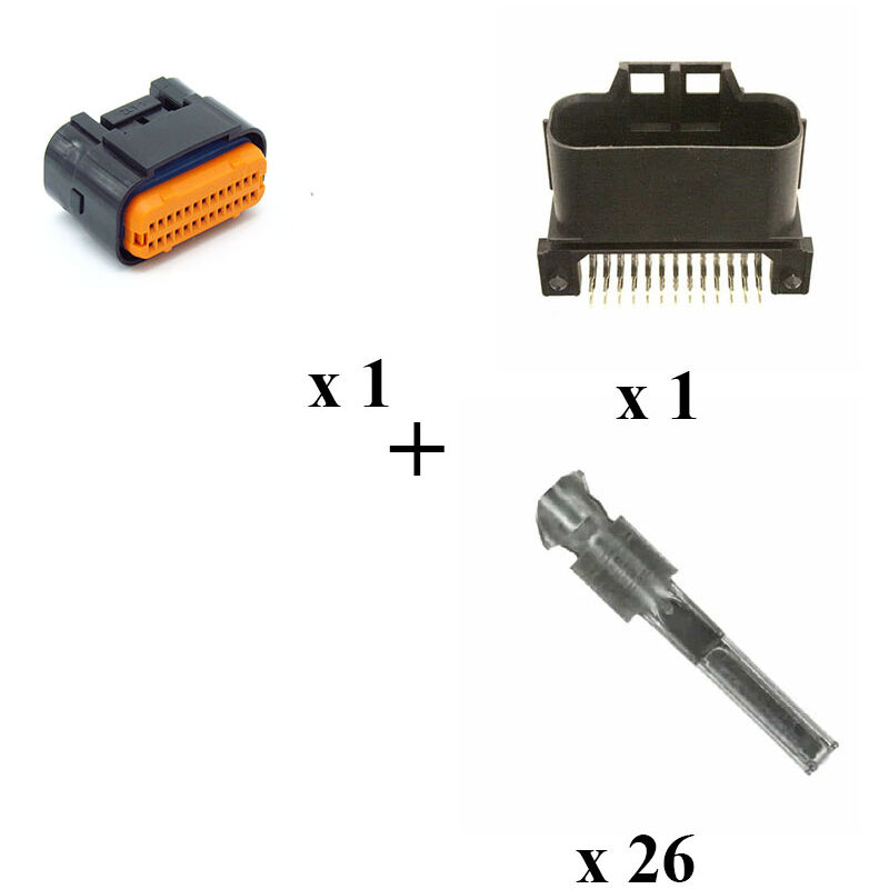 

Kit Conector JAE MX23A Macho 26 Vías PCB