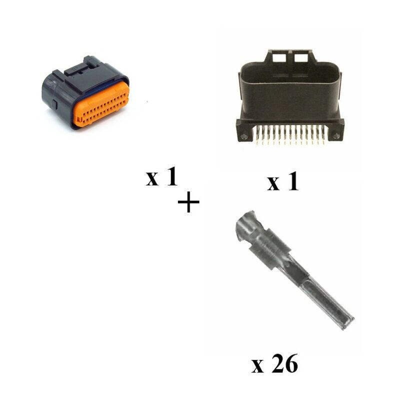 

Kit Conector JAE MX23A Macho 26 Vías PCB
