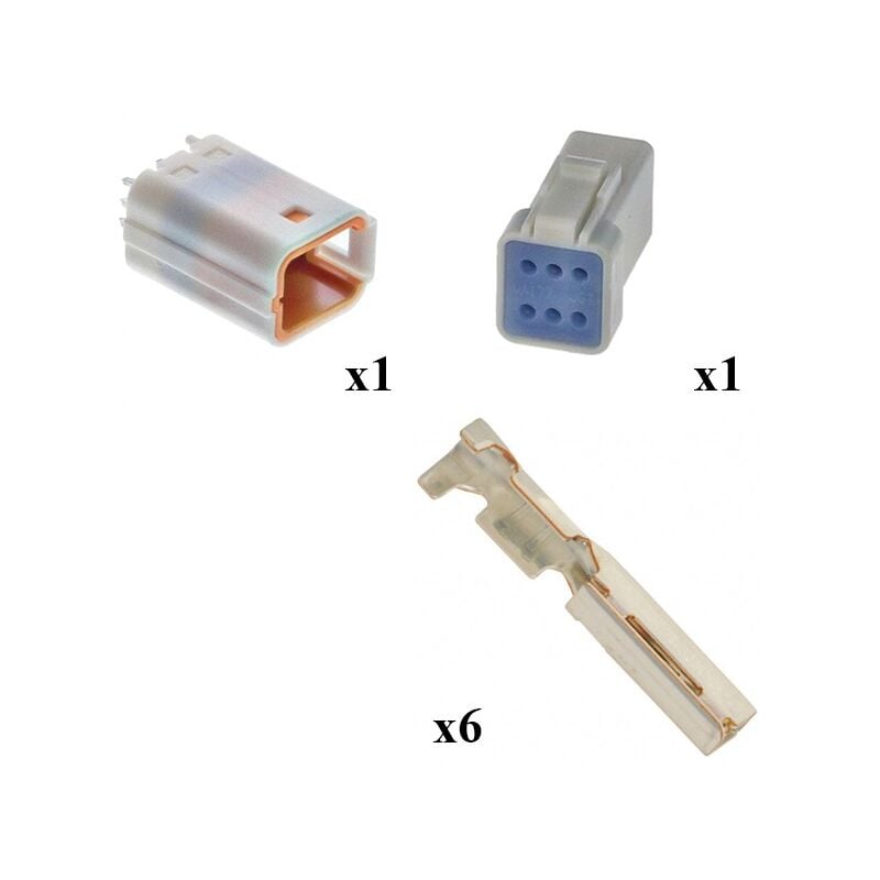 

Kit Conector JWPF Macho Hembra 6 Vías PCB