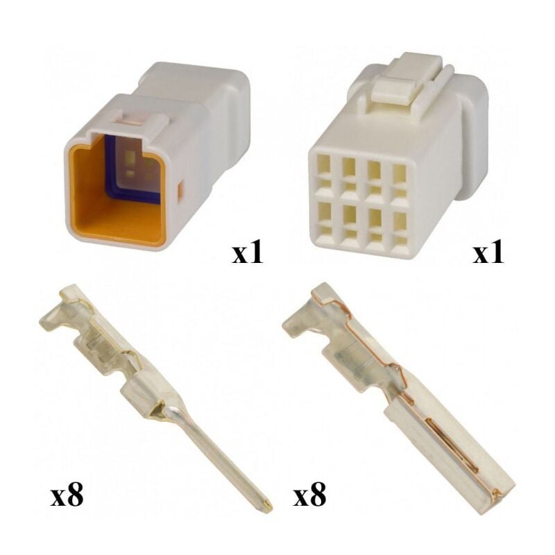 

Japan Solderless Terminals - Kit Conector JWPF Macho Hembra 8 Vías