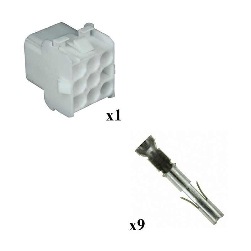 

Kit Conector Mate n lok Hembra con terminal Hembra 3x3 Vías