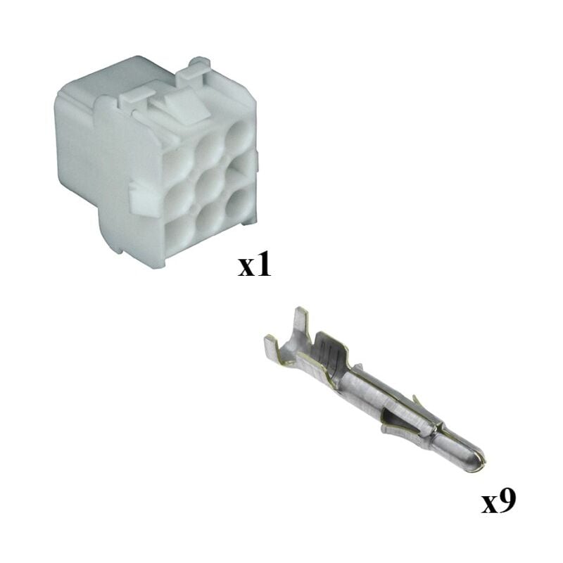 

Kit Conector Mate n lok Hembra con terminal Macho 3x3 Vías