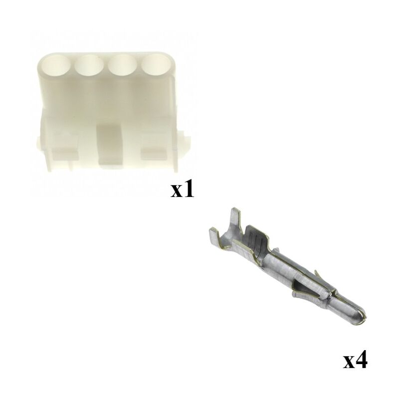 

Kit Conector Mate n lok Hembra con terminal Macho 4 Vías
